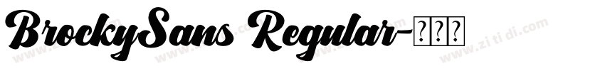 BrockySans Regular字体转换